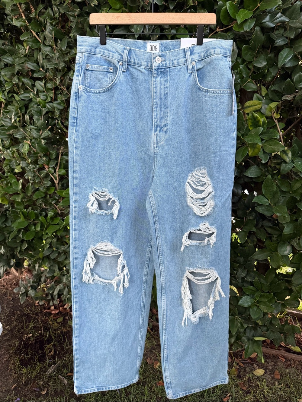 BDG Light Blue High Rise Baggy Jeans NWT